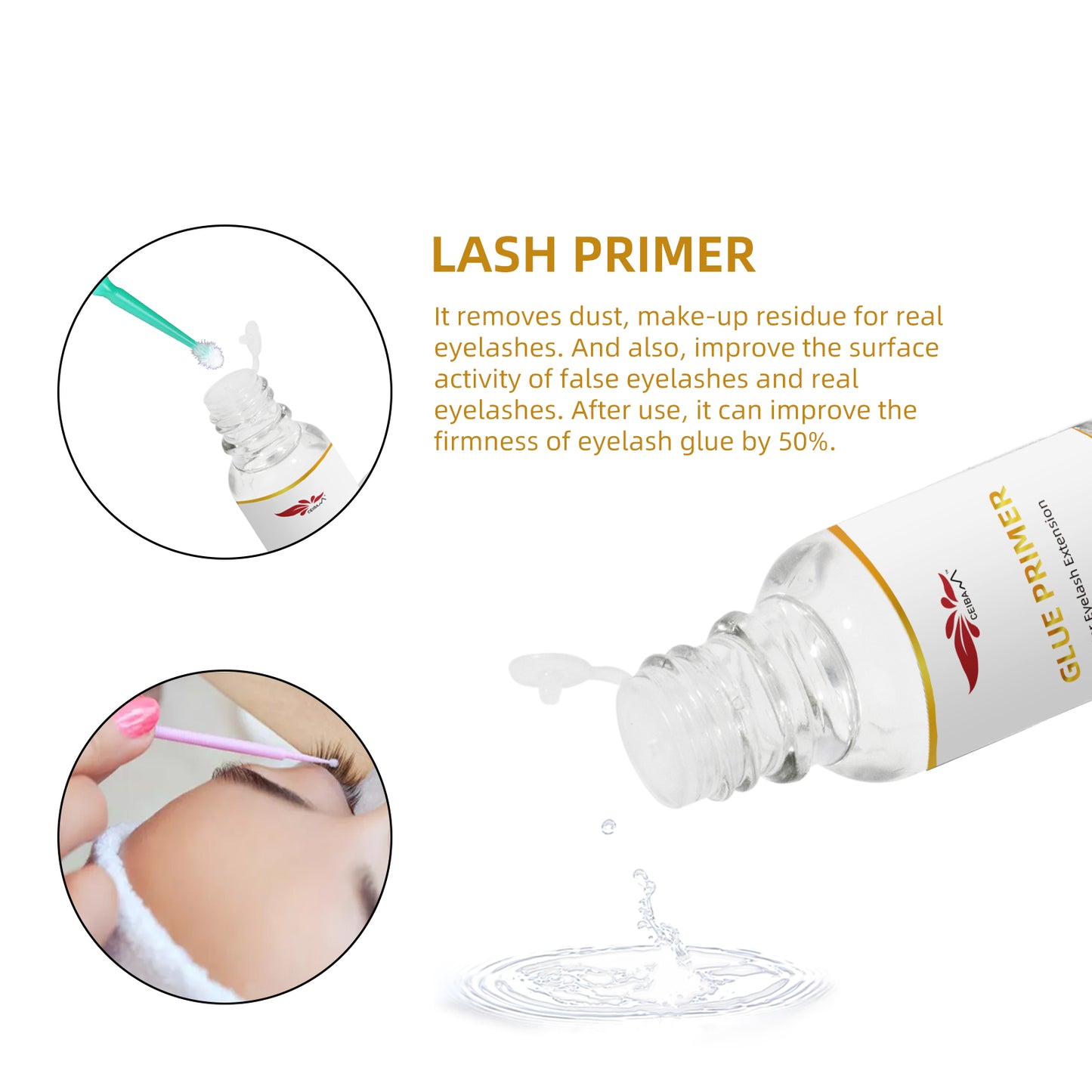 CEIBAM Eyelash Extension Glue Bonding Lash Primer