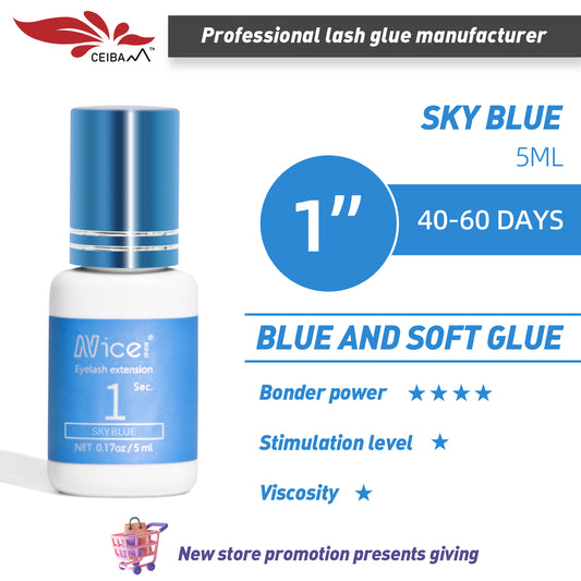 NICE BOND 1 Sec Light Blue Eyelash Extension Soft Glue